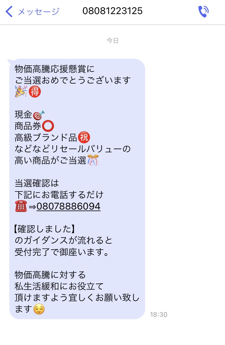 電話番号08078886094は詐欺メール/アクセス危険【注意】 電話番号08078886094は詐欺メール/アクセス危険【注意】