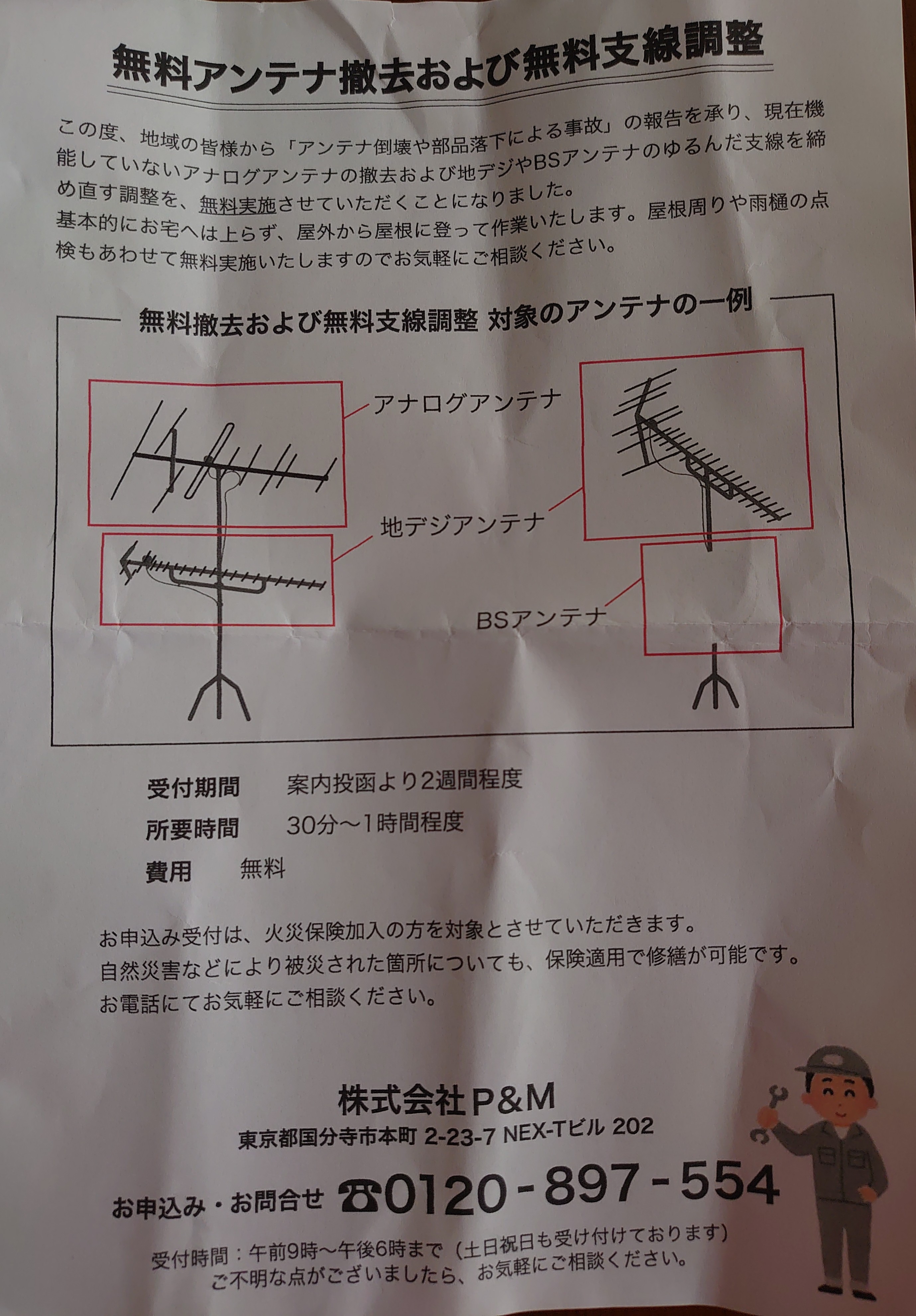 電話番号0120897554はp M害虫駆除営業